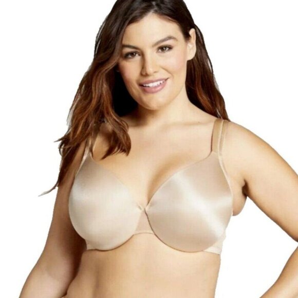 Lane Bryant Cacique Womens Bra Smooth Satin Full Coverage U/W Cafe Mocha 46DDD - Picture 1 of 9